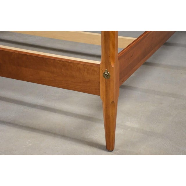 Mid 20th Century Modern Cherry King 4 Poster Bed For Sale In Boston - Image 6 of 8