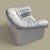 Late 20th Century Natuzzi Italian Leather Lounge Chair in Light Gray, Mid-Century, Postmodern For Sale - Image 11 of 11