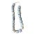Vintage Gray Carved Bone Bead Strand For Sale