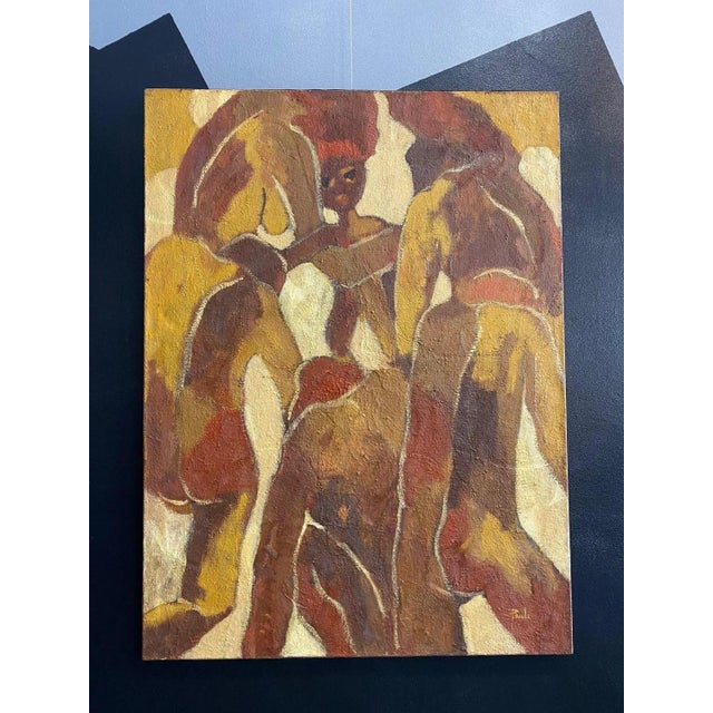 Oil on canvas, excellent state This piece is attributed to the mentioned designer/maker. It has no attribution mark and no...