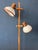 Glass Mid-Century Modern Wood and Glass Mushroom Floor Lamp For Sale - Image 7 of 13