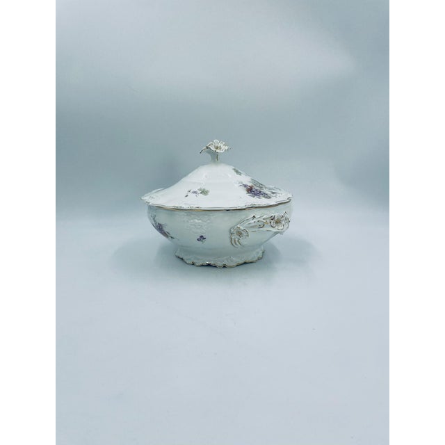 Antique Art Nouveau Porcelain Soup Tureen, 1965 For Sale - Image 3 of 15