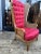 Wood Pair of Vintage Burgundy Upholstered and Cane Wingback Armchairs For Sale - Image 7 of 13
