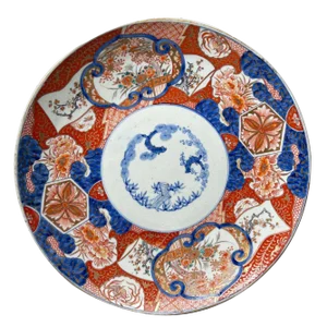 Large Decorative Imari Porcelain Plate, Japan, 1900s