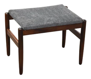 Rosewood Mid Century Modern Ottoman