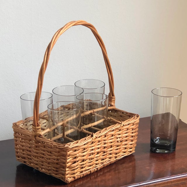 1960s Wicker Drink / Cocktail Caddy For Sale - Image 4 of 12