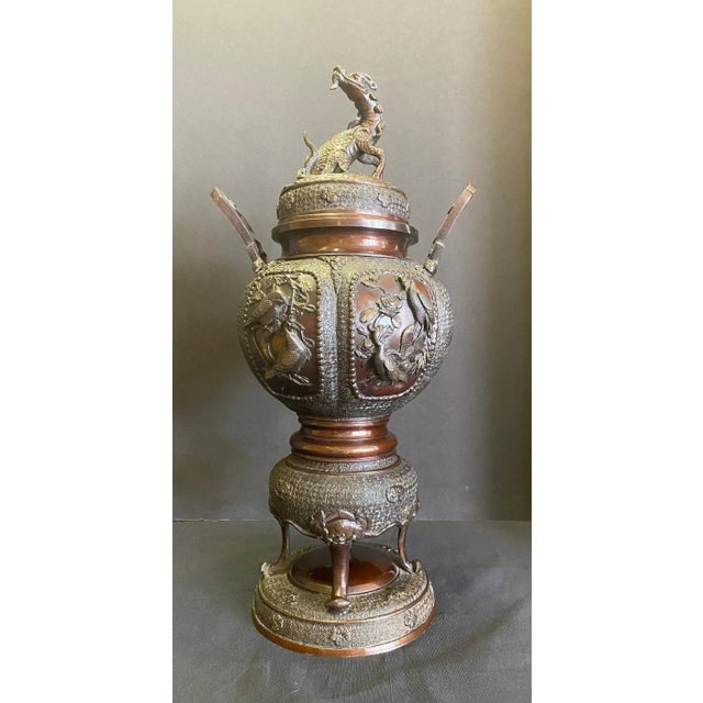 Bronze Urn Incense Burner For Sale - Image 4 of 13