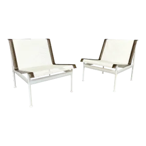 Pair of Vintage Mid Century Modern 1966 Leisure Collection Patio Lounge Chairs by Richard Schultz for Knoll, Attributed