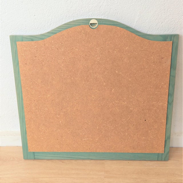 Mid-Century Mirror with Green Wooden Frame, 1970s, in Very Good conditions. Designed 1970 to 1979