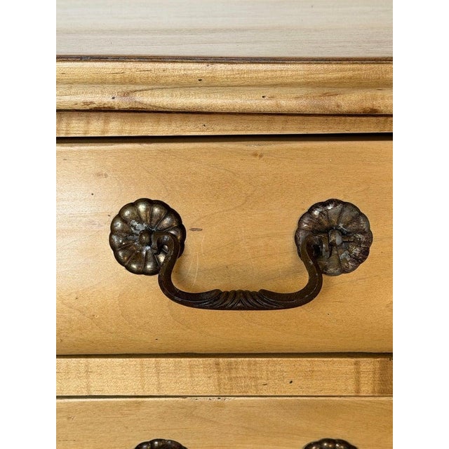 A Sculptural Dutch Bombe Commode in Bleached Maple For Sale - Image 4 of 18