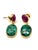 Bochic "Capri" Ruby & Multi Rough Cut Emeralds Set In 18K Gold & Silver Natural Ruby from Africa Natural Emeralds from...
