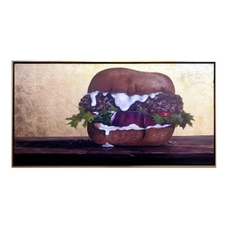 Duke Windsor Realist Still Life Painting, "The Ideal Burger" For Sale