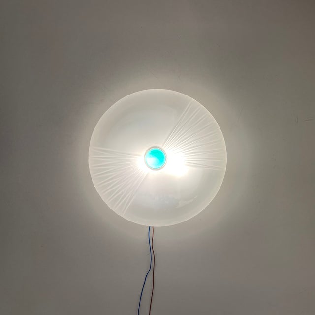 Green Murano Glass Ceiling Lamp, 1980s For Sale - Image 8 of 14