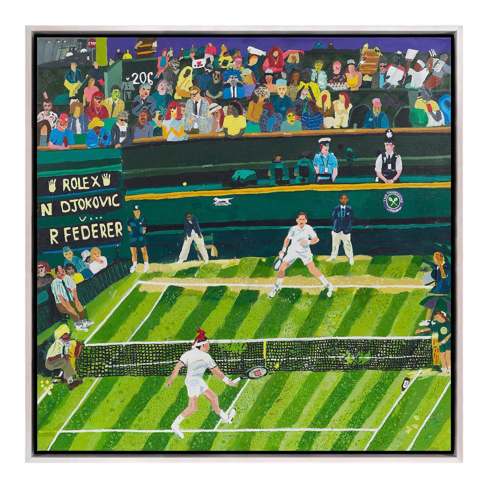 Emma Ball 水彩画 The Lanes,Brighton Wimbledon by Shaun Ellison in Whitewashed Frame, Medium Art