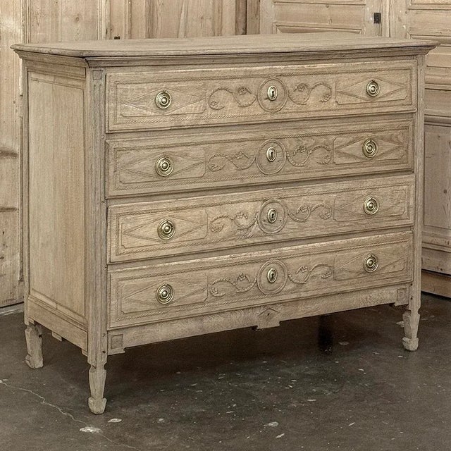 French 18th Century Liègeois Louis XVI Period Stripped Oak Commode For Sale - Image 3 of 18
