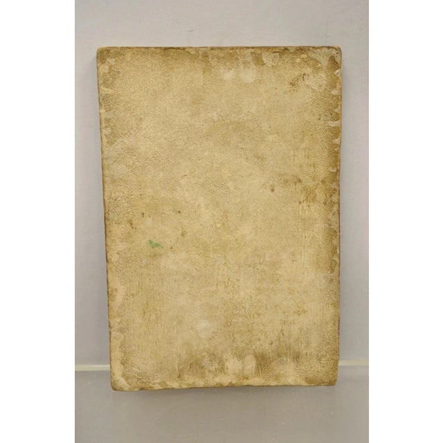 Blue Antique Persian Iznik Qajar Style Ceramic Pottery Tile Blue Man Woman Kissing C2 For Sale - Image 8 of 10