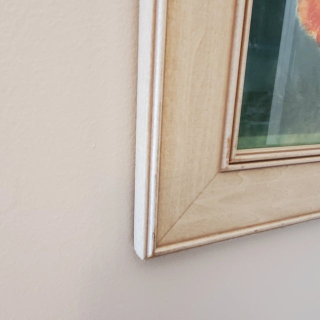 Illustration 1960s Poppies Pastel Drawing, Framed For Sale - Image 3 of 5