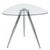 2020s Set of 3 Modern Ribbed Mid Back Chairs & Matching Bistro Chrome Table For Sale - Image 5 of 7
