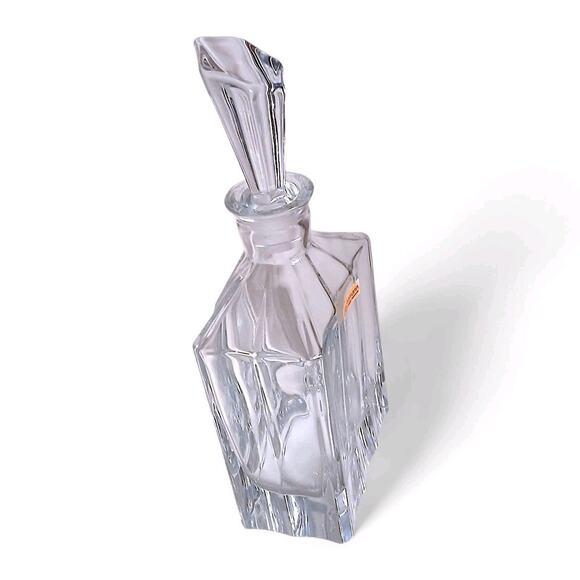 Mid-Century Modern 1970s Nachtmann Decanter Leaded Crystal Clear Whiskey Bar Square Classy Luxury For Sale - Image 3 of 11