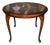 Chippendale Round Coffee Table in Wicker and Glass, 1960s For Sale