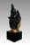 Boho Chic Mounted Asian Gold Buddha Head on Black Pedestal For Sale - Image 3 of 10