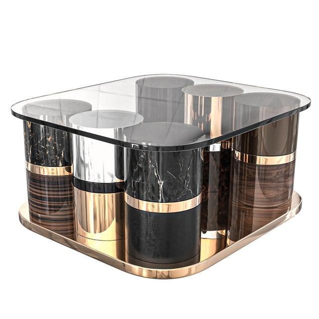 Not Yet Made - Made To Order "Passeridi" Coffee Table With Unique Materials, Handcrafted For Sale - Image 5 of 6