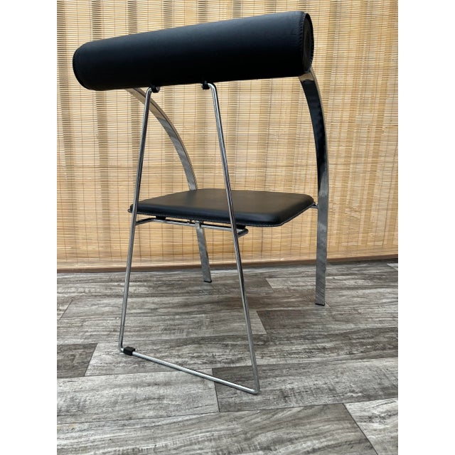 1990s Postmodern Folding Chair in the Rodney Kinsman'd Style. For Sale In Miami - Image 6 of 13