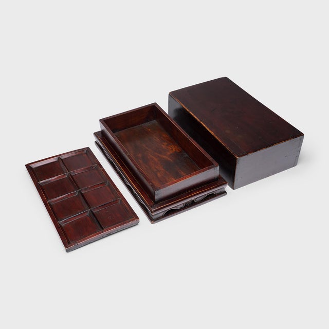 Chinese Lacquered Stacking Box, C. 1900 For Sale - Image 4 of 5