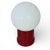 Vintage Space Age Red Mushroom Lamp Red with Opaline Glass For Sale - Image 9 of 9