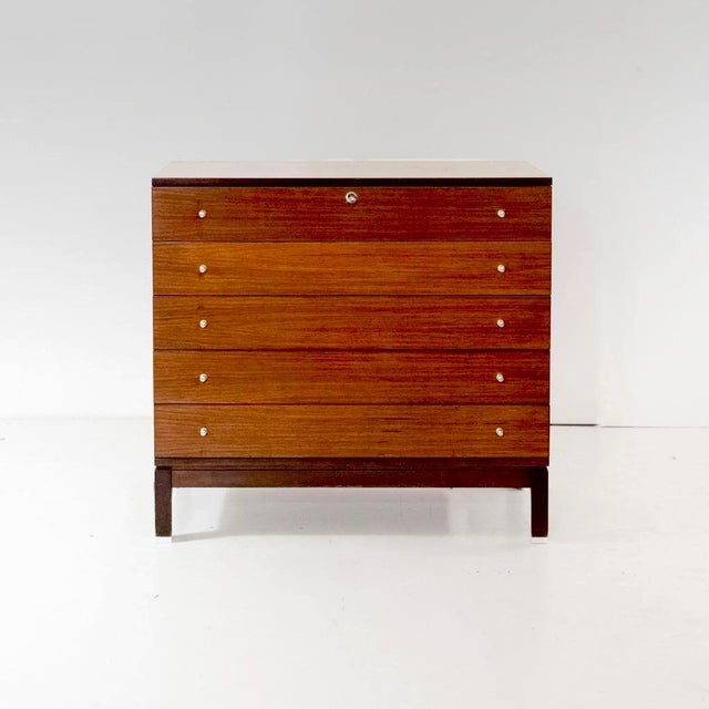 Design Wood Chest of Drawers, Ennio Fazzoli for MIM Roma , Italy 1960s An elegant mid‑century chest of drawers, crafted in...