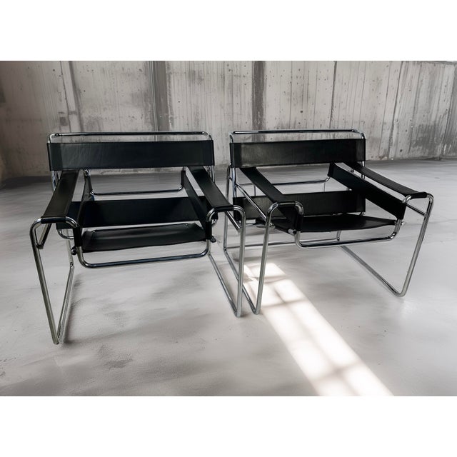 Vintage Wassily Chairs by Marcel Breuer, 1970s, Set of 2 For Sale - Image 16 of 16