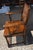 Antique Elgin a Simonds Dark Oak Wood Wainscot Side / Dining Chair W/ Arms & Carved Back For Sale - Image 4 of 18