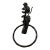 Vintage Bronze Towel Ring With Monkey For Sale