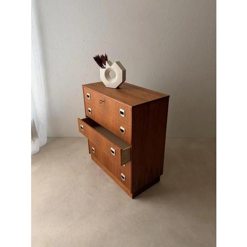 Mid-Century Modern Swedish Teak Chest of Drawers For Sale - Image 3 of 14