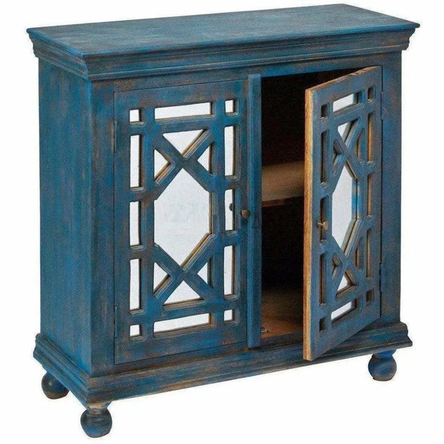 2020s Kelan Mirrored Overlay Doors Accent Cabinet by Loomlan For Sale - Image 5 of 5