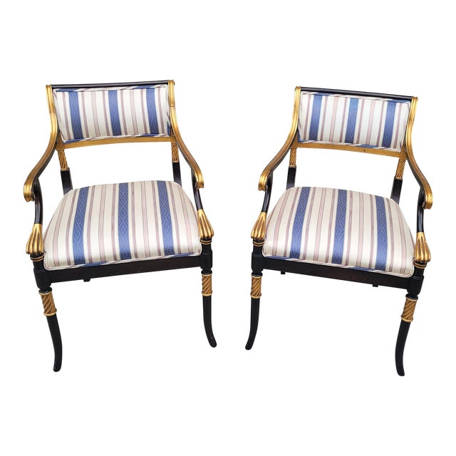 Pair of Karges Furniture Regency Armchairs Chairish