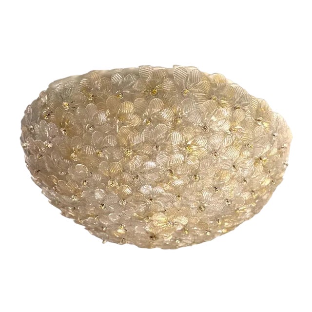 Murano Glass Ceiling Light by Barovier & Toso, 1960s For Sale