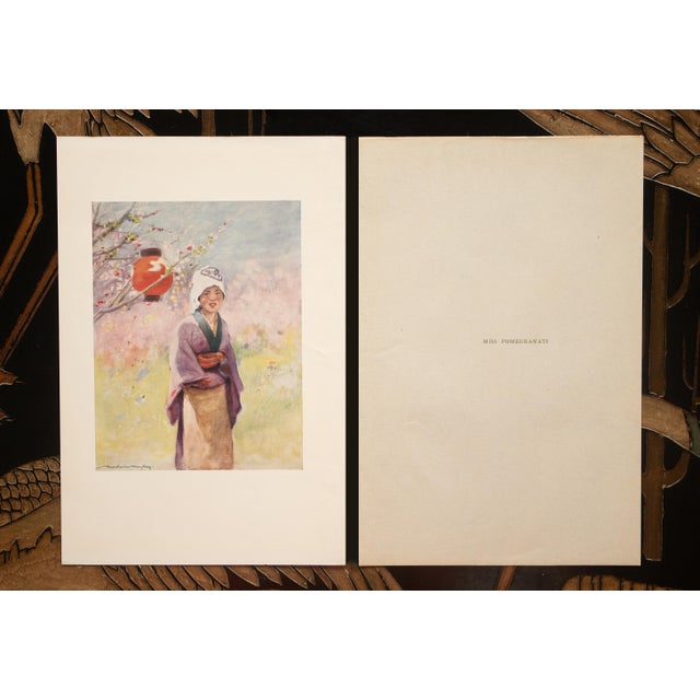 1901 Mortimer Menpes, "Miss Pomegranate" Original Period Antique Print of Japan From London For Sale - Image 4 of 6