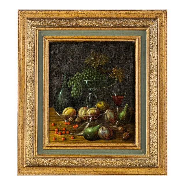 Late 18th Century Antique Dutch Still-Life of a Table Setting With Fruits For Sale
