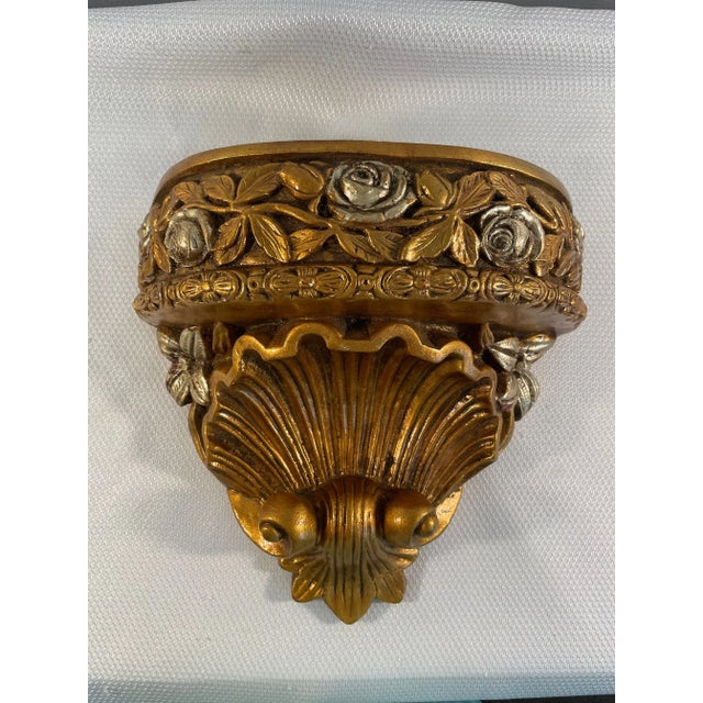 1970s Jaru Decorative Gilded Wall Jardiniere Planter Bracket For Sale - Image 12 of 12