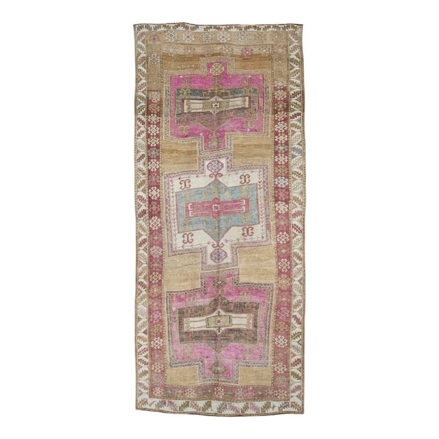 Turkish Vintage Rug 5'3" x 11'11" #21119 For Sale