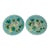 Pair French Antique Majolica Bird & Grape Pates by Sarreguemines, C1880 For Sale