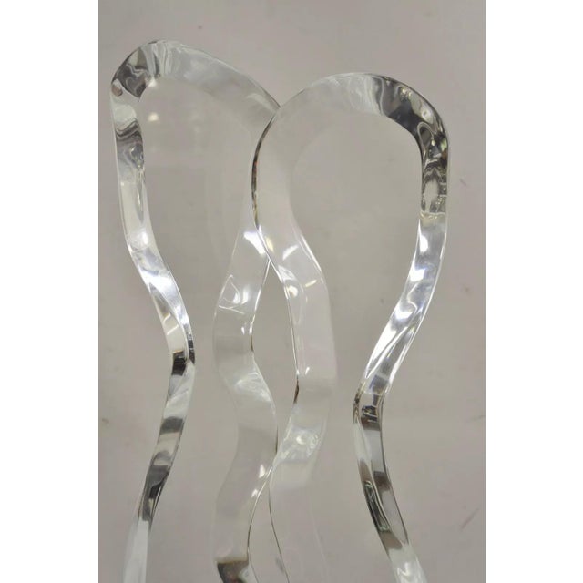 Hivo Van Teal Late 20th Century Vintage Van Teal Mid Century Sculptural Lucite Acrylic Couple Sculpture For Sale - Image 4 of 12