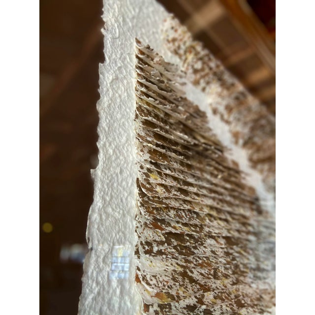 Late 20th Century Abstract Paper Installation Wall Art, Framed in a Lucite Shadow Box For Sale - Image 4 of 9