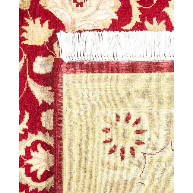 2000 - 2009 Mogul, One-of-a-Kind Hand-Knotted Area Rug in Red, 4' 2" x 6' 5" For Sale - Image 5 of 8