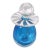 1990s Signed Blue Cased Art Glass Perfume Bottle For Sale