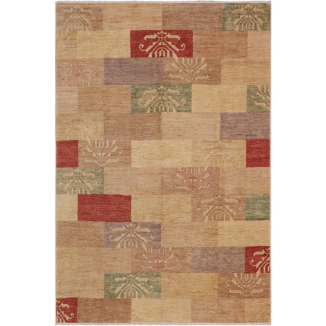 Modern Gabbeh Tan/Beige Wool Rug - 8'8'' X 11'5'' For Sale - Image 10 of 10