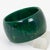 Green Bakelite Blue-Moon Extra-Wide Bangle Bracelet For Sale - Image 8 of 8
