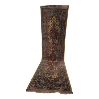 Tribal Runner Rug in Wool For Sale