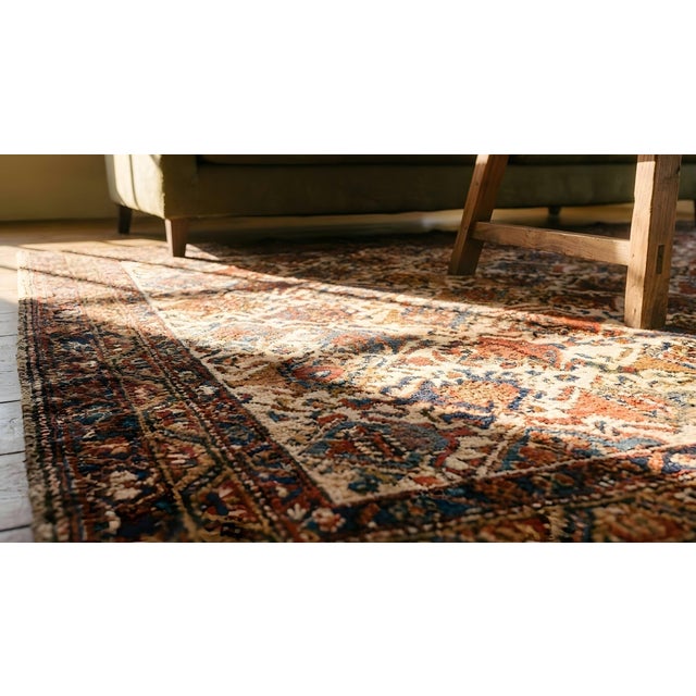 Ivory Late 19th Century Persian Malayer Carpet For Sale - Image 8 of 9